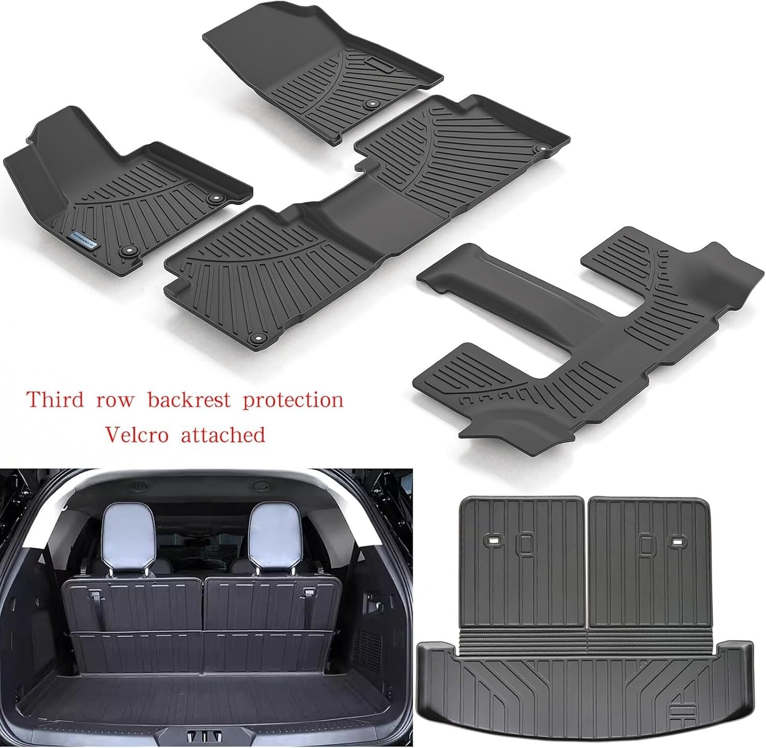 Durable Cargo and Floor Liners with Backrest Protection for 2024 Hyundai