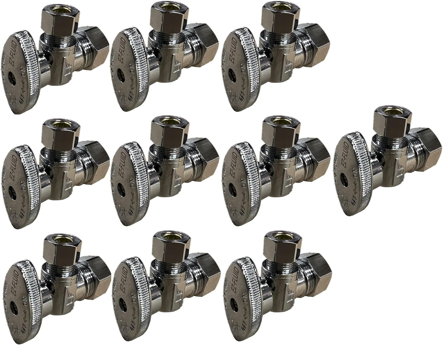 10 Heavy Duty Angle Stop Valves - Lead-Free Brass for Effective Water Control