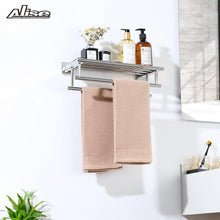 Load image into Gallery viewer, Elegant 16" Polished Chrome Towel Holder with Double Bars for Modern Bathrooms