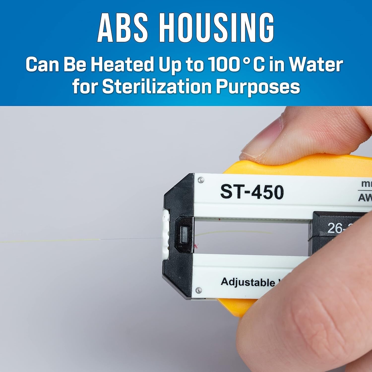 Compact and Lightweight Adjustable Wire Stripper for 26-36 AWG Applications