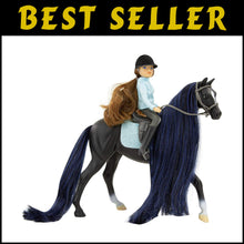 Load image into Gallery viewer, Breyer Freedom Series 1:12 Scale English Rider Set with Thoroughbred Horse Jet