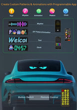Load image into Gallery viewer, Customizable 14"x4" Waterproof LED Devil Eyes Car Animation Light with Remote