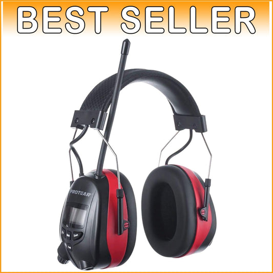 Digital Display 25dB NRR Headphones - Bluetooth & AM/FM for Comfortable Hearing