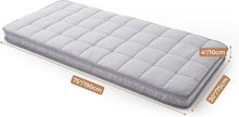 Load image into Gallery viewer, Narrow Twin 75x30" Memory Foam Topper with Zipper Cover - Lightweight &amp; Portable