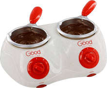 Load image into Gallery viewer, 2-Cup Dual Chocolate Melting Gift Set with Molds - Ideal for Father's Day Treats