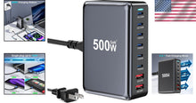 Load image into Gallery viewer, Advanced 500W USB C Charger with 8 Ports - Travel-Friendly &amp; Safe Power Solution