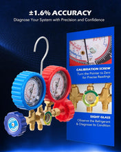 Load image into Gallery viewer, Comprehensive 5FT AC Manifold Gauge Kit with Color-Coded Hoses &amp; Adapters