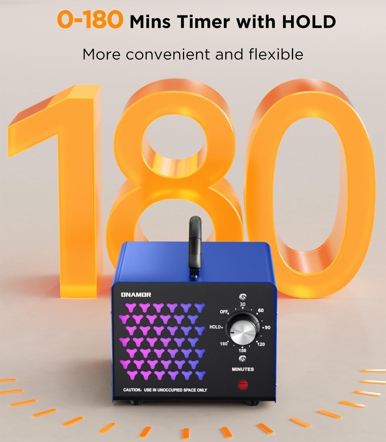 High-Performance Ozone Machine - Deodorizes Smoke & Pets Up to 6000 Sq.Ft