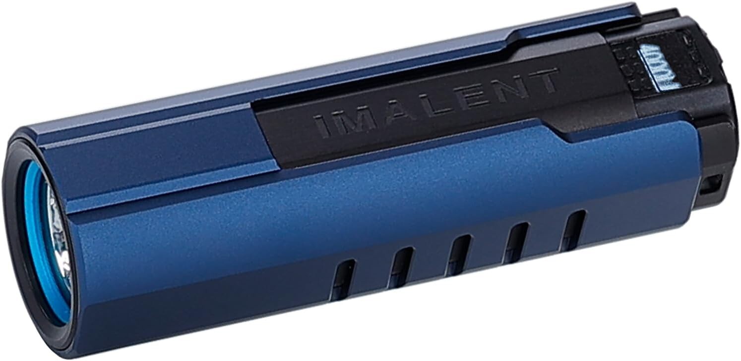 4000 Lumens EDC Flashlight, Rechargeable Ultra-Bright Compact Torch Royal Blue