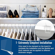 Load image into Gallery viewer, 12 Pack Clear Acrylic Shelf Dividers for Stylish Closet and Home Organization