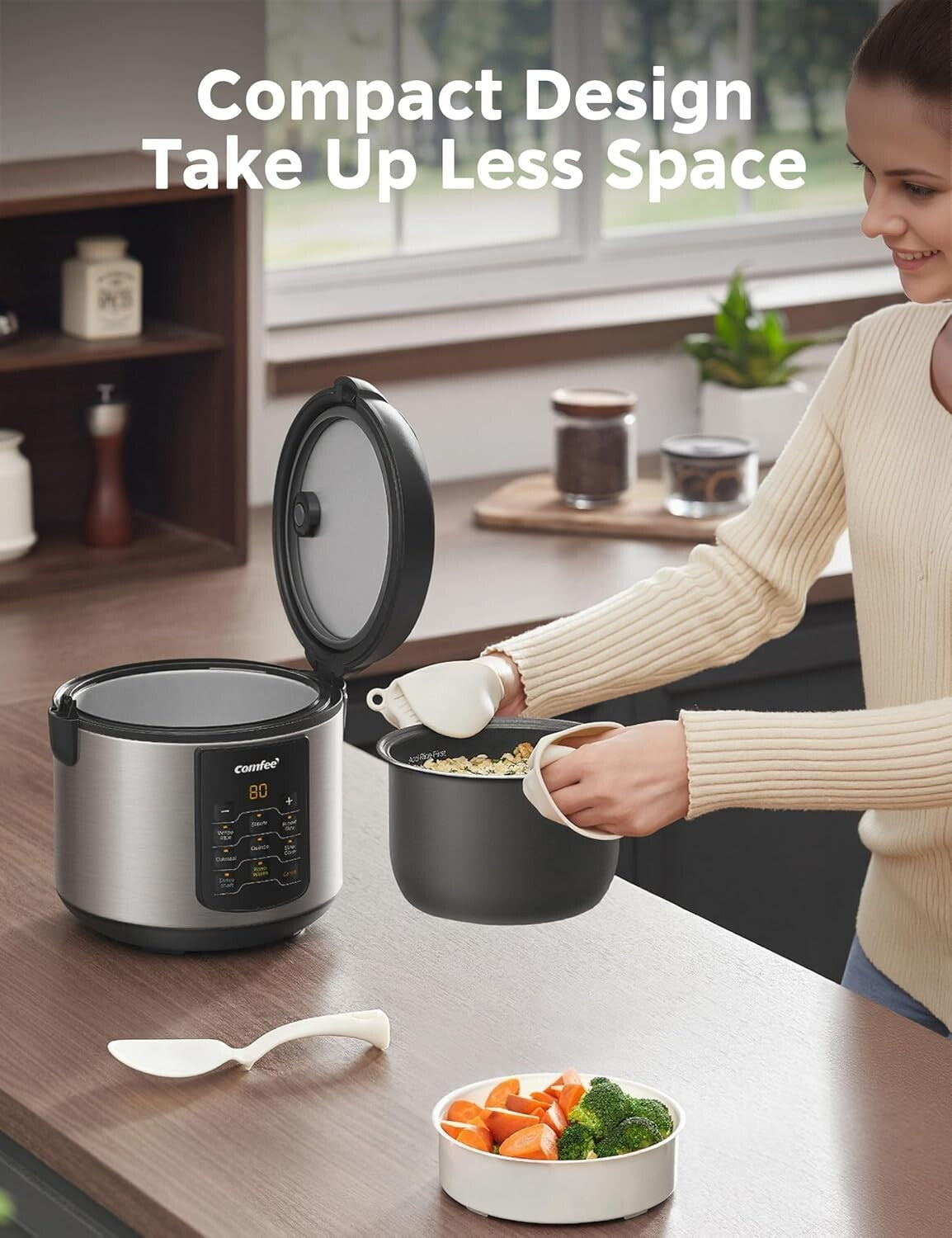 Stainless Steel 2 QT Multi Cooker - Quick Cooking with Safety Features