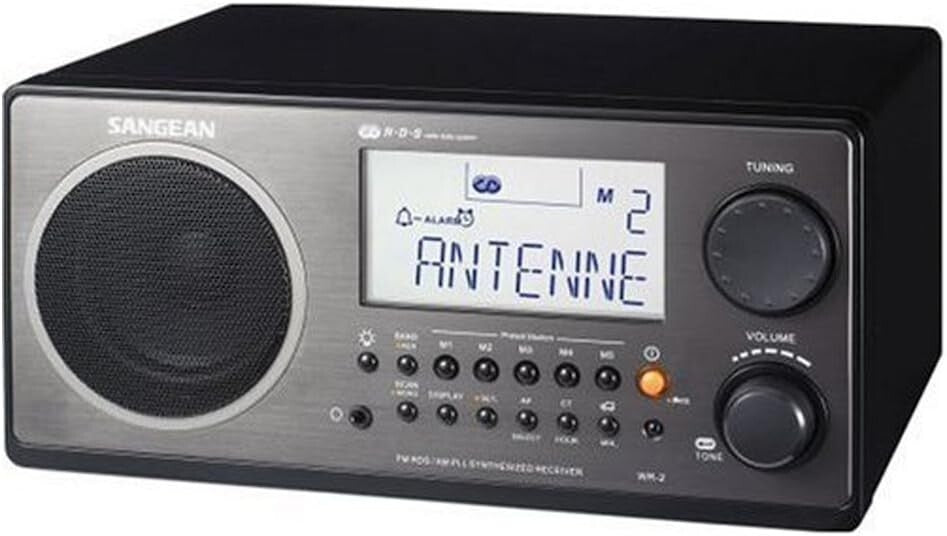 Classic AM/FM Tabletop Wooden Radio with Enhanced Bass & Remote Features