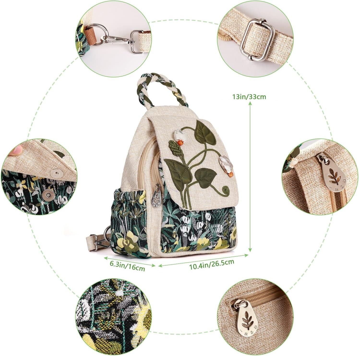 Stylish Lightweight Canvas Sling Bag with Adjustable Straps for Everyday Use