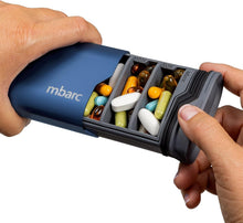Load image into Gallery viewer, Sleek Extra Large Pill Organizer - 7-Day Compartments in Matte Blue