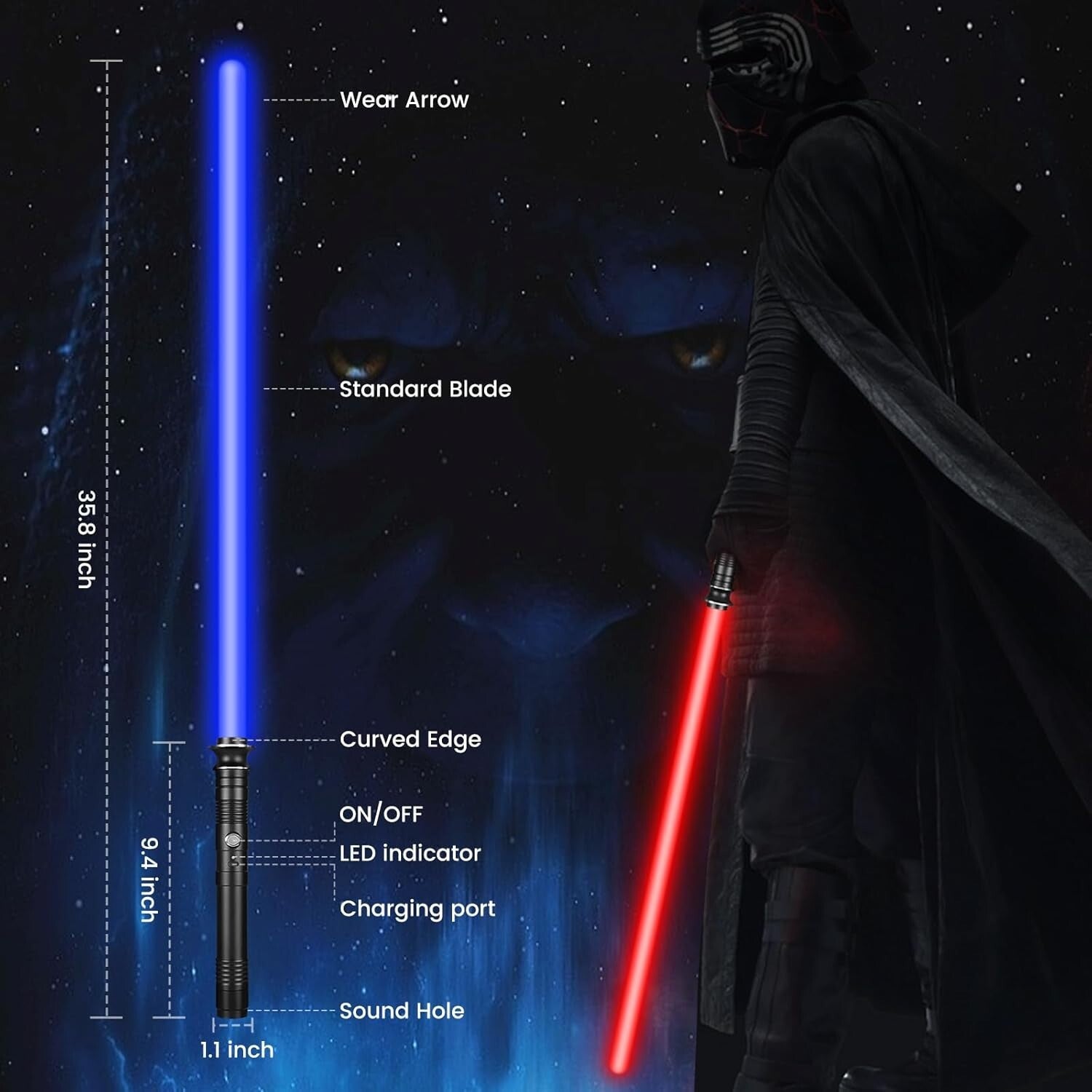 Aviation Aluminum RGB Lightsaber with Sound Effects - Perfect for Kids & Teens