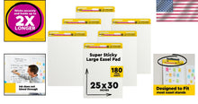 Load image into Gallery viewer, Ink Bleed-Through Resistant Super Sticky Flip Chart Paper - 6 Pads Included