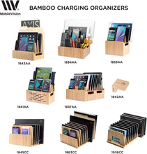 Load image into Gallery viewer, Sustainable Bamboo Charging Station: 10 Ports for Classrooms &amp; Corporate Spaces