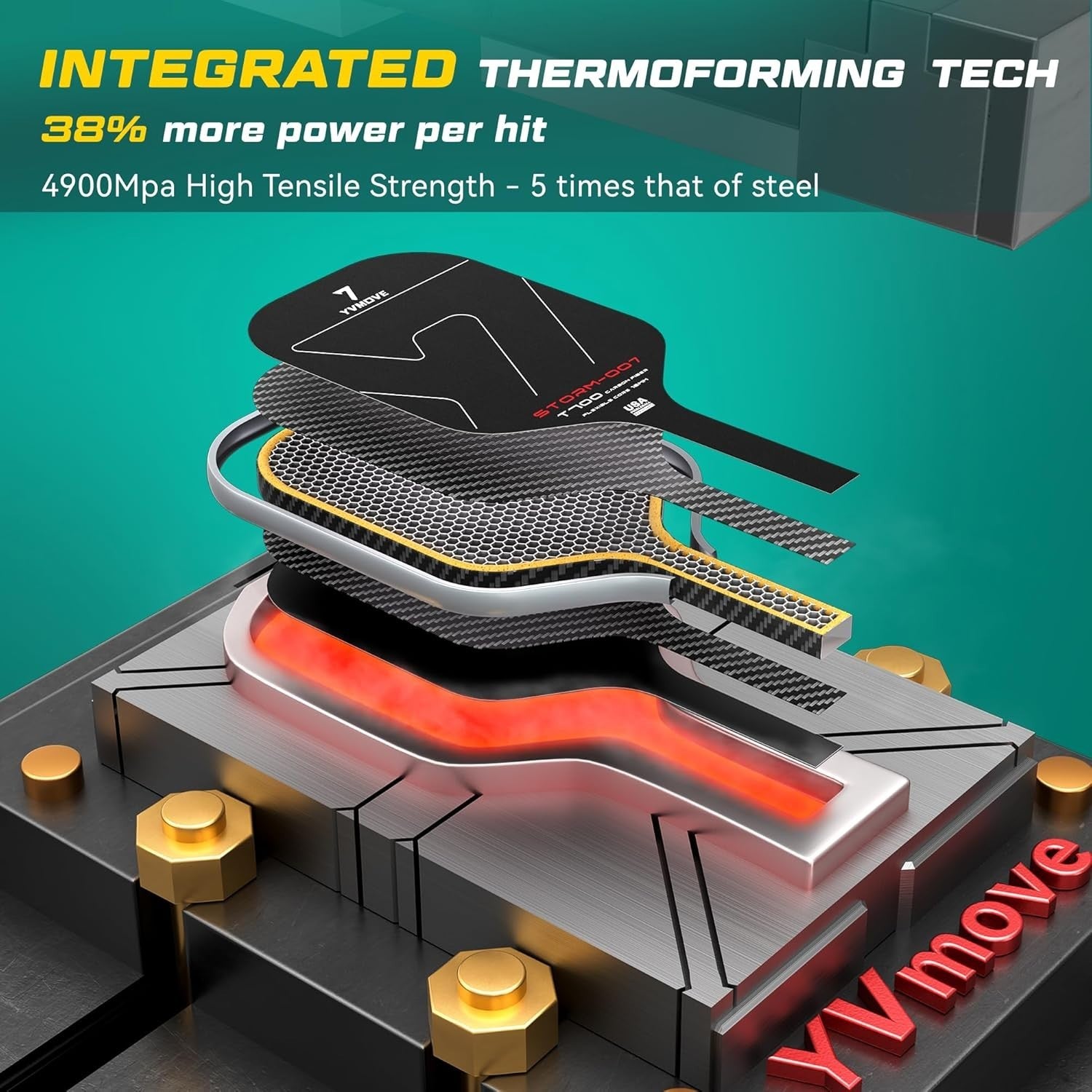 Advanced Pickleball Racket with T700 Carbon Fiber - Perfect for All Skill Levels