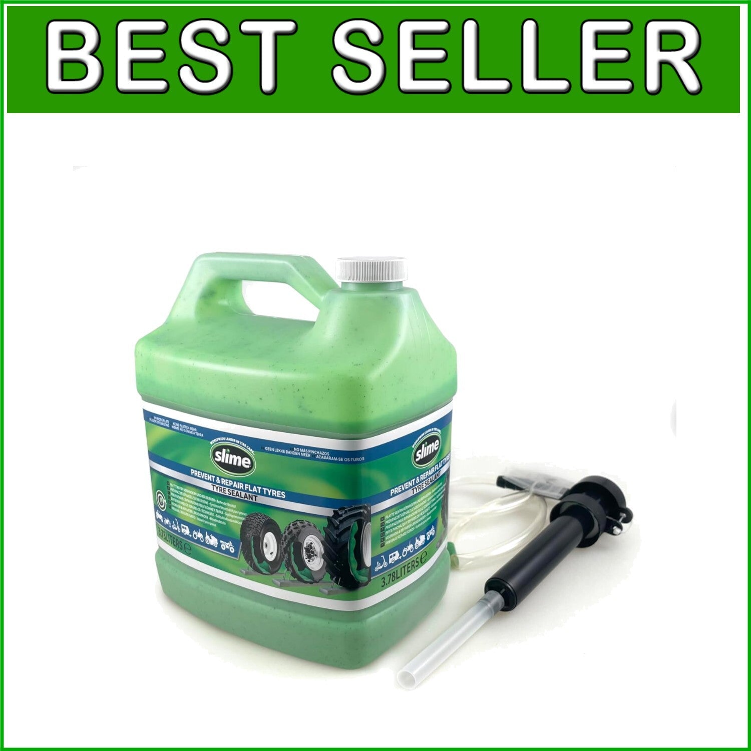 Eco-Friendly Tire Puncture Repair Sealant - 1 Gallon Jug for Non-Highway Use