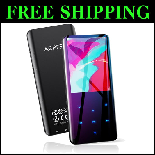 High-Capacity MP3 Player with Bluetooth, Built-in Speaker & FM Radio