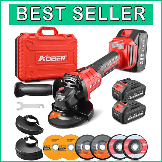 Versatile Cordless Grinder 4-1/2" - Includes 2 Wheels, Fast Charger & More!