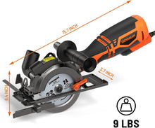 Load image into Gallery viewer, Precision 4-1/2" Circular Saw with Adjustable Cutting Depth &amp; Auxiliary Handle