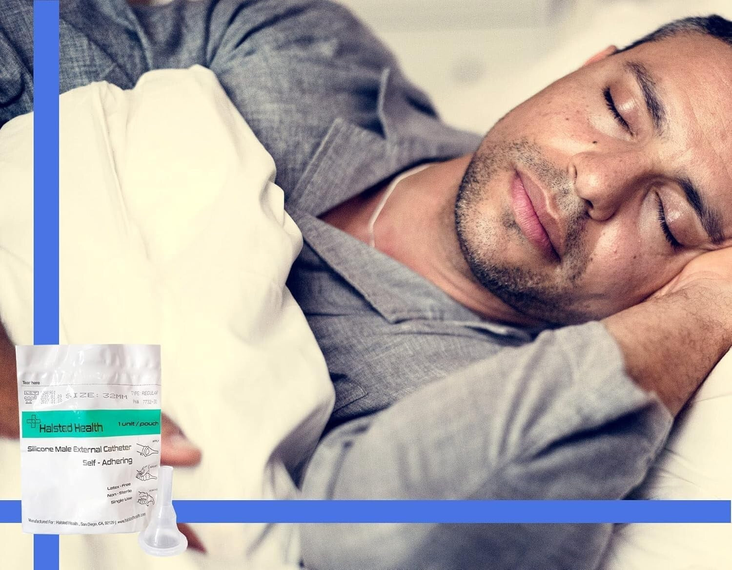 Kink-Resistant Silicone Male Catheter, Self-Adhesive for Optimal Comfort - 29mm