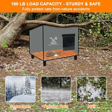 Load image into Gallery viewer, Spacious Insulated Outdoor Cat House - Weatherproof with Heating Comfort 20x16