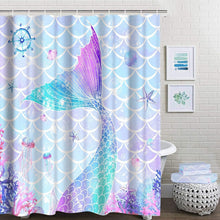 Load image into Gallery viewer, Delightful 7-Piece Mermaid Bathroom Set: Shower Curtain, Rugs &amp; Towels Included