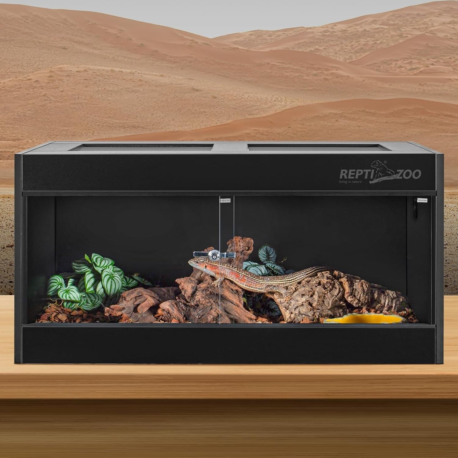 Durable PVC Reptile Lounge with Glass Door - 50 Gallon Tank for Snakes & Geckos