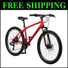 Load image into Gallery viewer, Versatile 26-Inch Adult Mountain Bike, Aluminum Frame, 21-Speeds - Red/Black