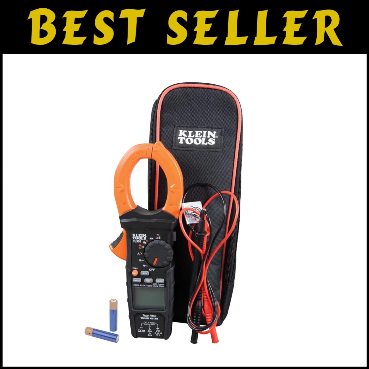 Versatile Digital Clamp Meter with True RMS and Auto-Ranging, 2000A Capacity