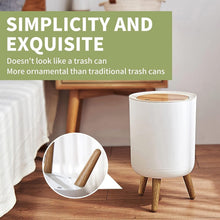 Load image into Gallery viewer, Compact Nordic Garbage Can - 1.8 Gallon Press-Top Trash Bin for Home &amp; Office