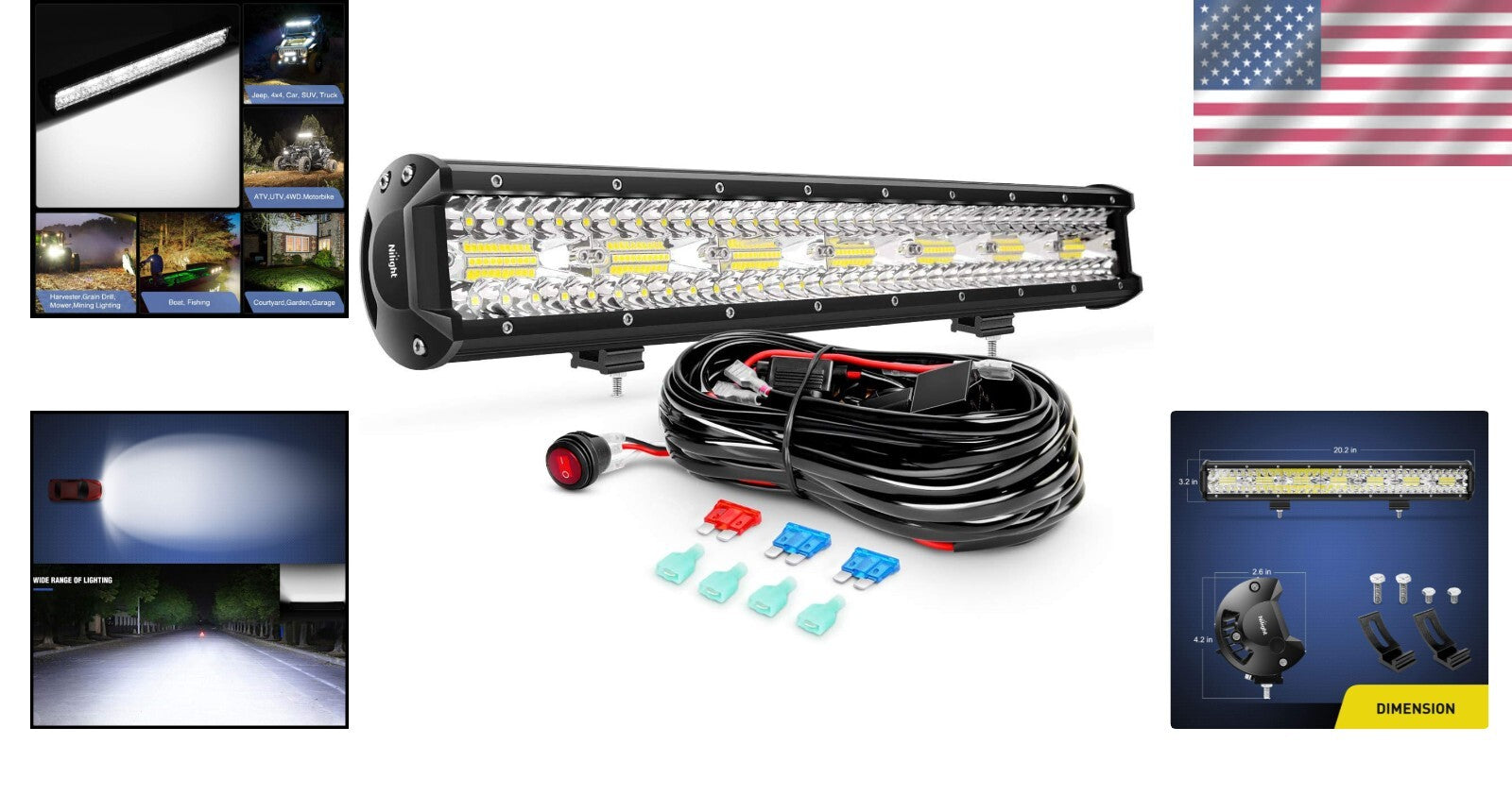 Bright 42000LM LED Light Bar with Durable Aluminum Build and 2-Year Warranty