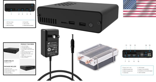 Acrylic DeskPi Pro V2 for Raspberry Pi 4: 2.5'' SSD/HDD Support & Cooling System