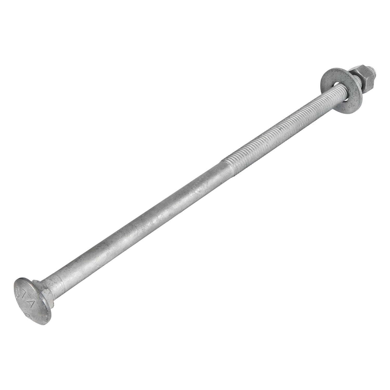 1/2" x 16" Heavy-Duty Carriage Bolt Kit - Galvanized with 25 Washers & Nuts