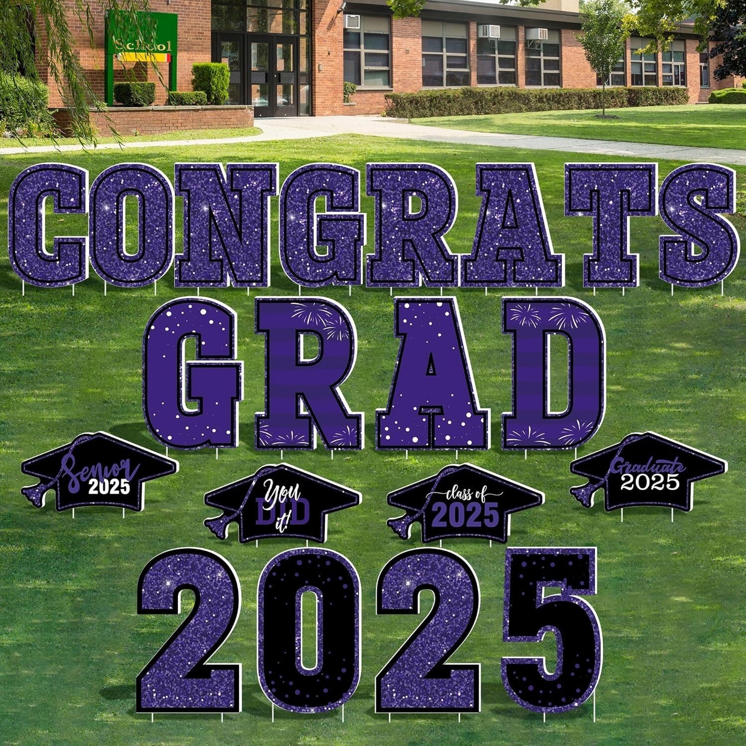Inspirational Graduation Yard Signs - 20 PCS, Perfect for Class of 2025 Parties