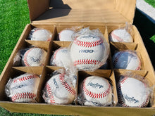 Load image into Gallery viewer, R100-P Collegiate Practice Baseballs - 12 Leather Balls for Ages 18 &amp; Under