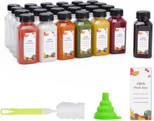 Load image into Gallery viewer, 8 oz Lightweight Clear Plastic Juice Bottles - Perfect for DIY Beverages