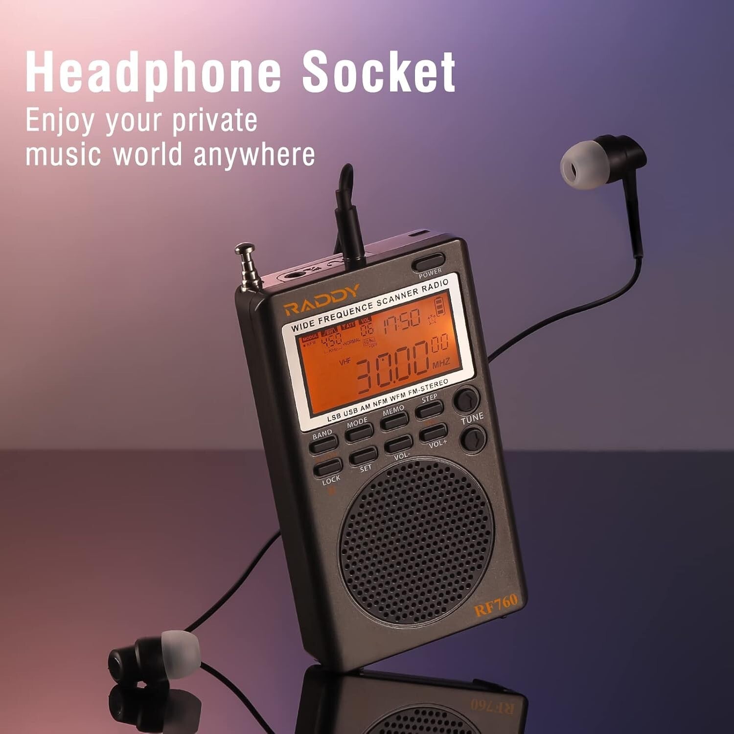 Compact Rechargeable AM/FM/SW Radio with NOAA Alerts & Long-Range Capability