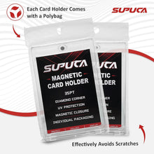 Load image into Gallery viewer, 100 Magnetic Card Holders - 35PT UV-Blocking Protectors for All Card Collections