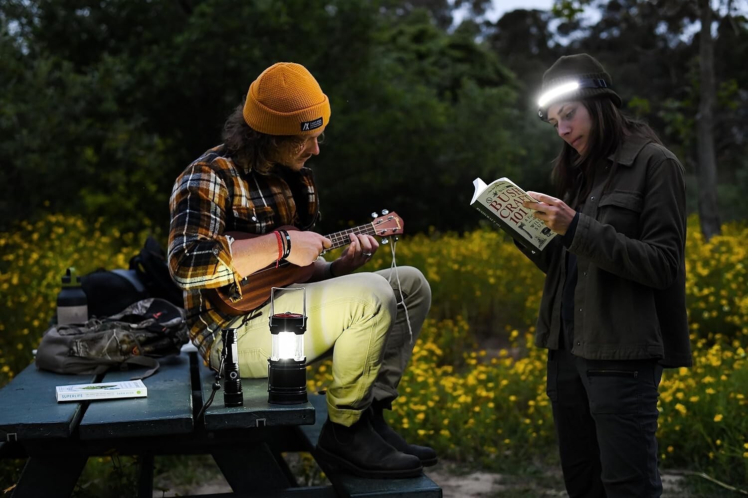 Durable 350 Lumens LED Headlamp with 5 Light Modes for Camping Gear Essentials