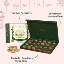 Load image into Gallery viewer, 24 Premium Loose Leaf Teas Presented in Luxurious Tin Caddies - Perfect for Mom