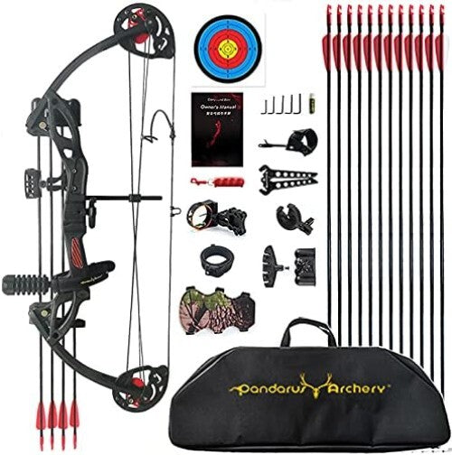 Lightweight Right-Handed Compound Bow for Beginners - 15-29 lbs Draw Weight