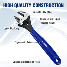 Load image into Gallery viewer, Versatile Adjustable Wrench Set - 4 Sizes, Corrosion-Resistant Finish, Easy Grip