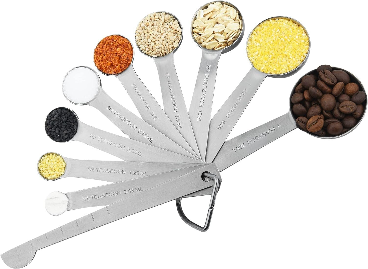 Eco-Friendly Stainless Steel Measuring Cups Set - 19 Pieces for Precise Cooking