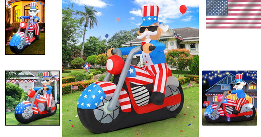 Bright 6FT Patriotic Uncle Sam Inflatable with Fast Setup & Weatherproof Design