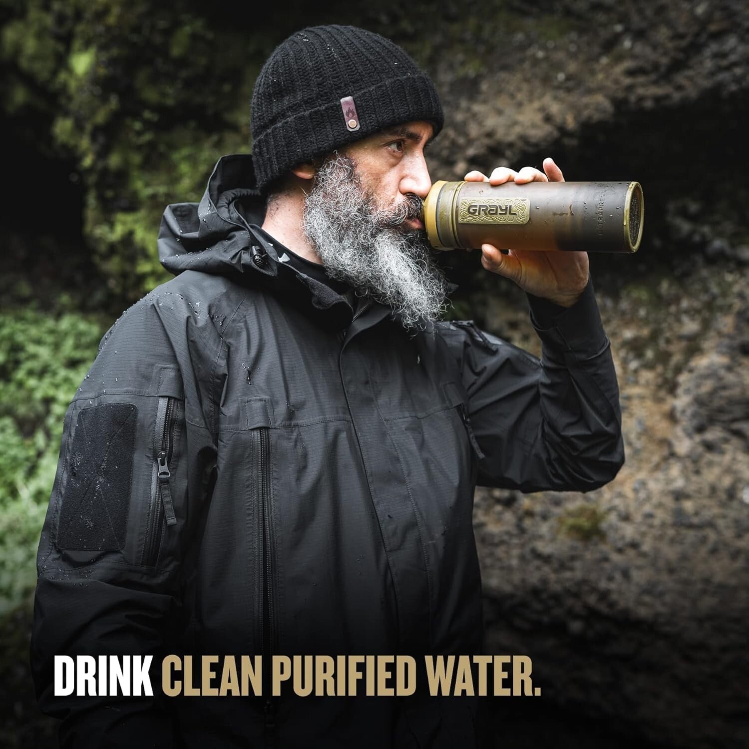 Effortless 16.9 oz Water Purifier Bottle - Clean Water for Outdoor Adventures