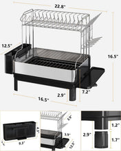 Load image into Gallery viewer, Extra Large Dish Drying Rack With Drainboard - Ideal for Families &amp; Kitchen Use