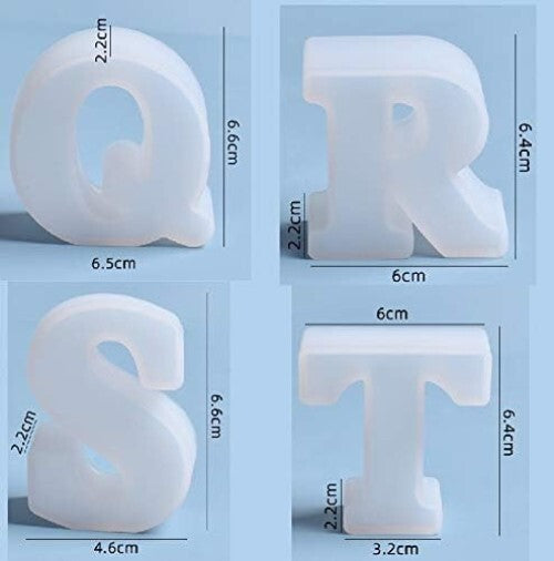 Flexible Food-Grade Silicone Alphabet Mold - 2.5 Inch - Perfect for Crafts